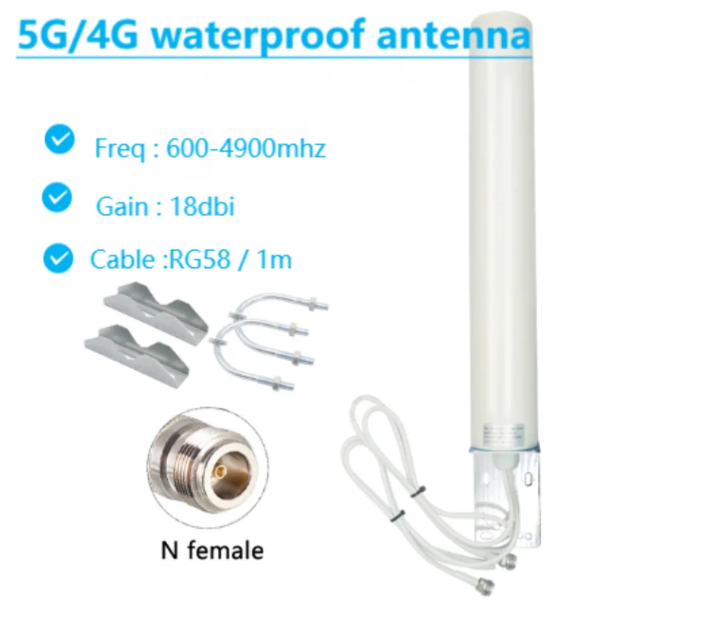 5G 4G LTE GSM Enhance Signal Outdoor Antenna 18dbi Omni Lora WiFi GSM Router Antenna For Wireless Network