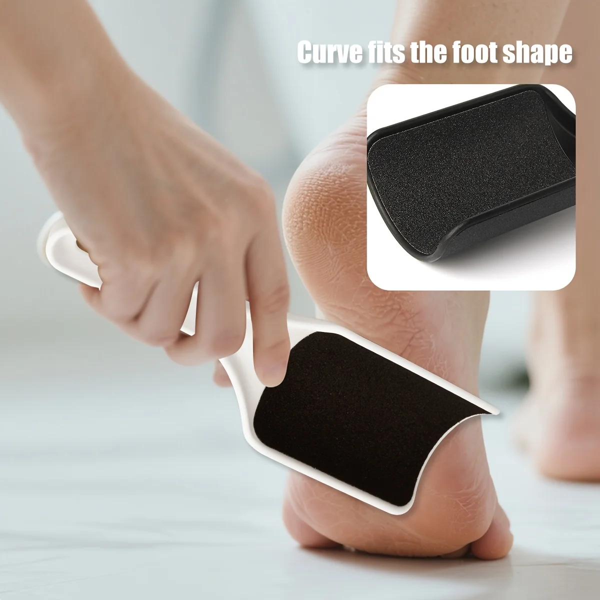 1pc Curved Pedicure File, Dead Skin Removal Tool, Foot Scraper, Home Use Plastic Pedicure File - Foot Grinding Pedicure