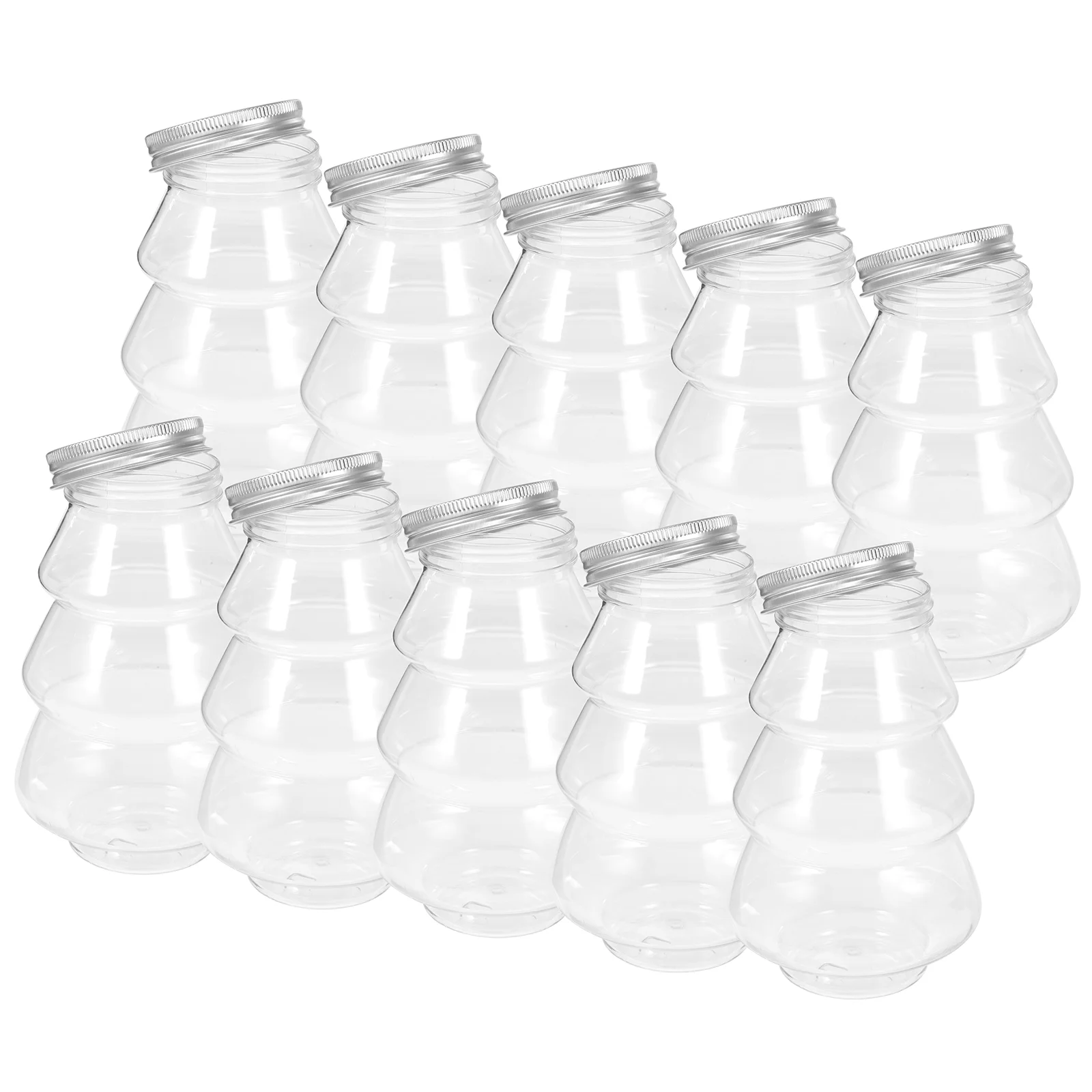 

10pcs Empty Milk Bottles Beverage Bottles Xmas Tree Shaped Juice Bottles Cold Juice Holder