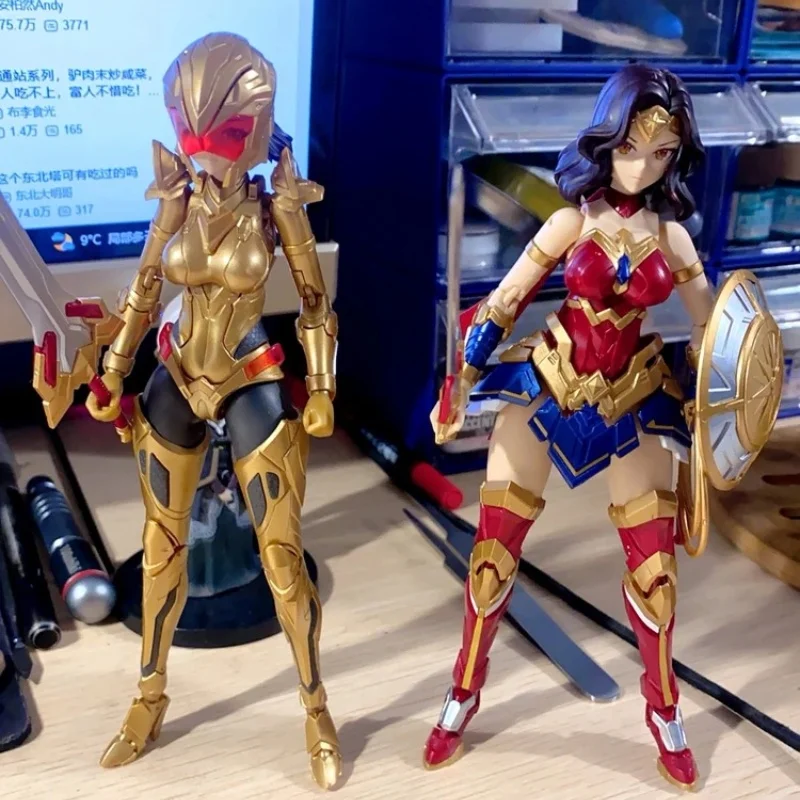 

1/12 Scale Collectible Figure Wonder Woman 17cm Action Figure soldier Golden Eagle Battle Armor Machine Armor Assembly Model