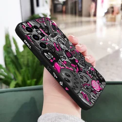 Rose Skull Silicone Phone Case for Galaxy S26 Plus (Black)