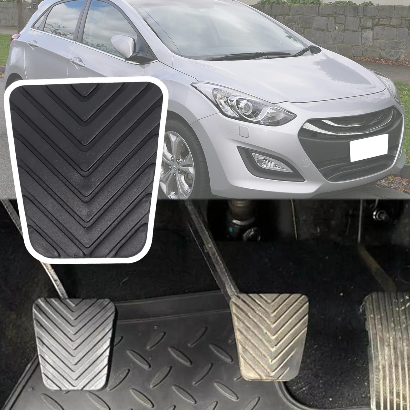 RubberBrakeClutchFootPedalPadCoverForHyundaii30FDGD2007