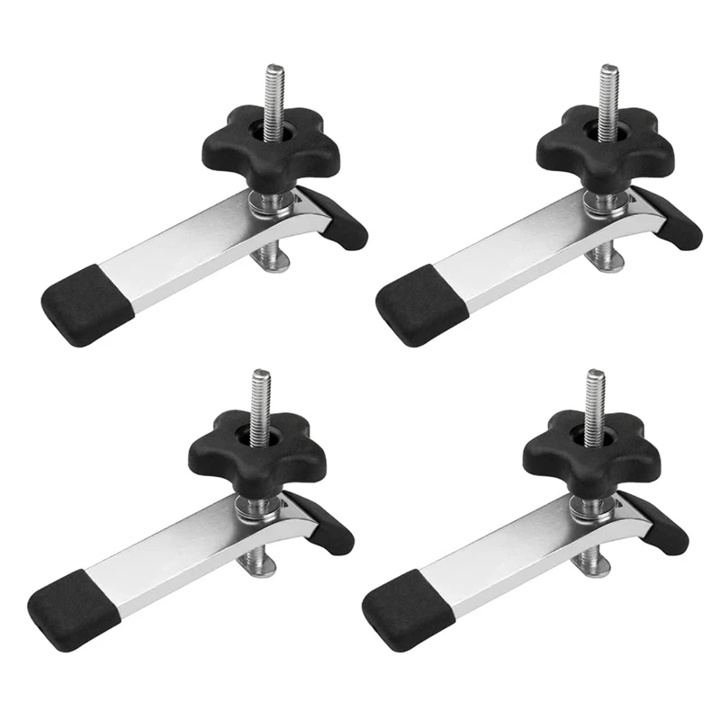 T Track Hold Down Clamps Silver For Drill Presses, CNC, Table Saws, Jigs, Panels, Vertical