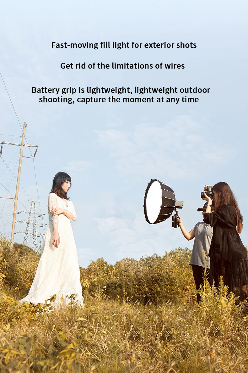 Description Picture 3 of itemNP970/750 battery handle photography lights portable grip power supply accessories for ZU60 outdoor portable fill light