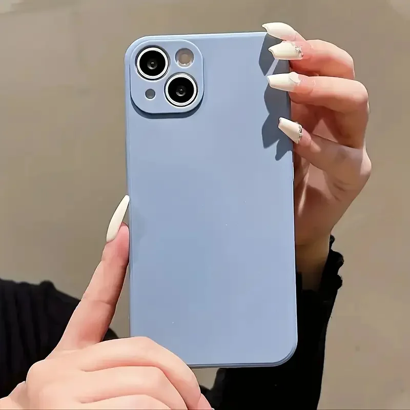 5-Piece Solid Color Smartphone Case Set - Anti-Collision Protection