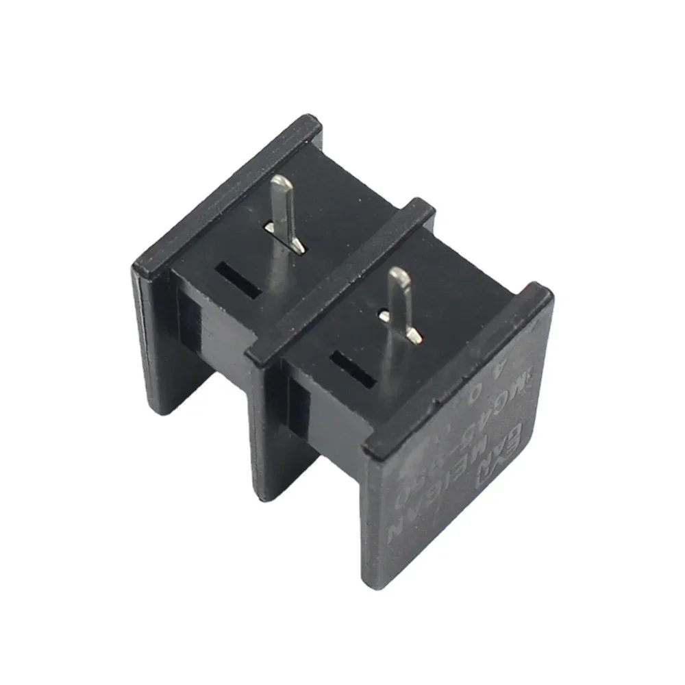 50pcs 9.5mm 10mm Pitch 2P 2 Pin Poles PCS Barrier Terminal Block Cable Connector Black 300V 25A 22-12AWG