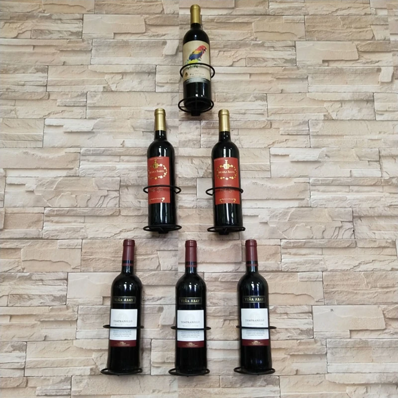 Portabottiglie Vino Da Parete,Scaffali Per Vino Industriali A Parete Con Supporto In Vetro,Porta Vino Da Parete,Portabottiglie E Vetro Con Supporto Portabicchieri,Arredamento Casa,Per Cucina Bar ( Siz