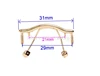 1pc glasses nose pad arm metal rimless optical frame bridge nose pad holder eyewear accessory eyeglasses bridge Black Gold 2