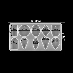 Earring and Pendant Silicone Mold for Creative Jewelry Crafting - Heart, Leaves, and Moon Designs (Style 38)