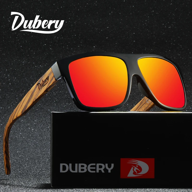 

DUBERY Natural Wooden Sunglasses Men Polarized Fashion Sun Glasses Original Wood Oculos De Sol Masculino 240