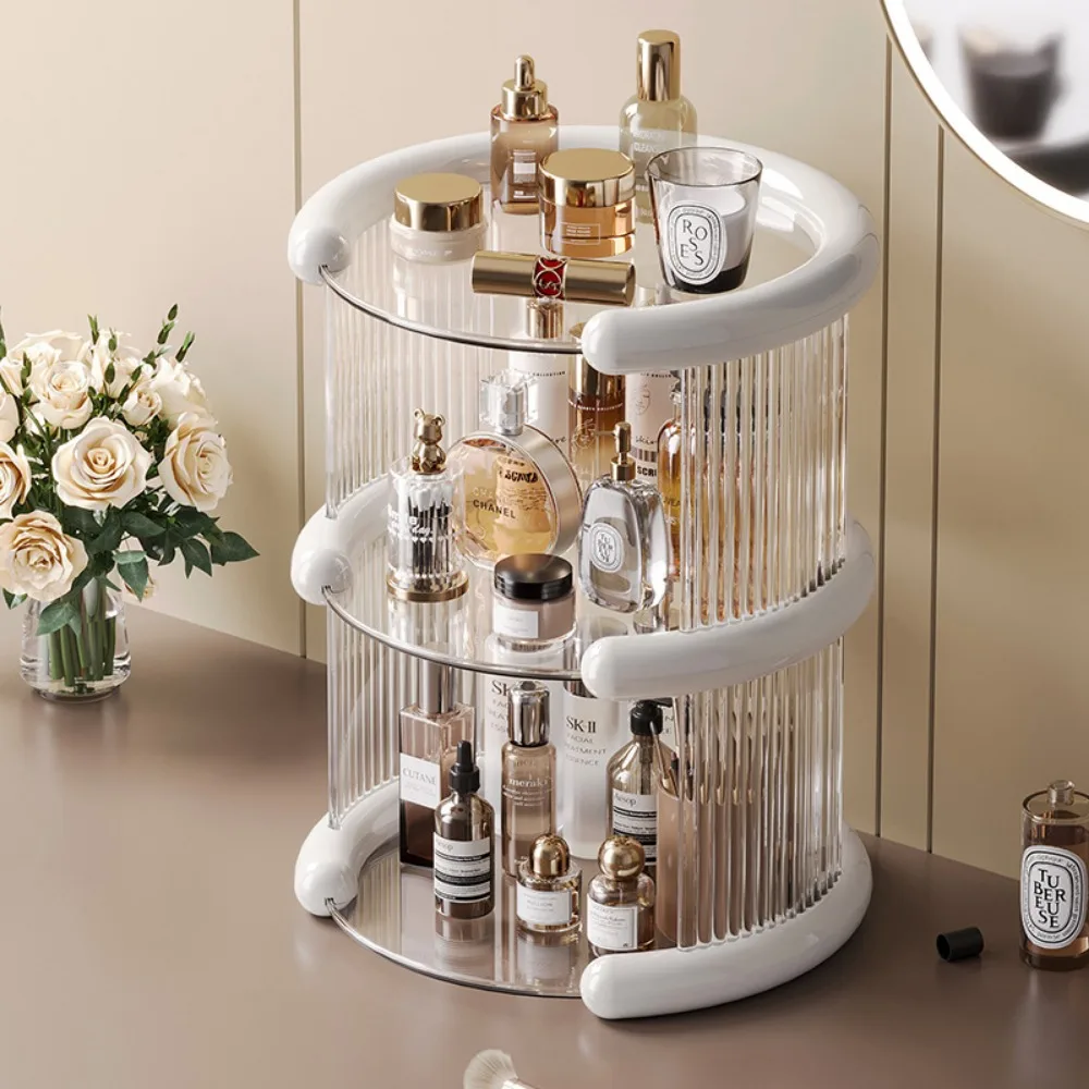 Transparent Makeup Rack 3-Tier Triangle Corner Shelf For Vanity Cosmetic Lipstick Storage Shelf Kitchen Bathroom Storage Rack 3