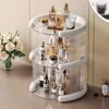 Transparent Makeup Rack 3-Tier Triangle Corner Shelf For Vanity Cosmetic Lipstick Storage Shelf Kitchen Bathroom Storage Rack 3