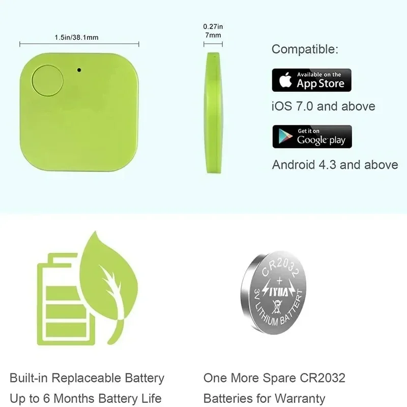 Portable Mini Tracking Device Air Tag Key Finder Tracker Location Smart Bluetooth For Pet Vehicle lost tracker
