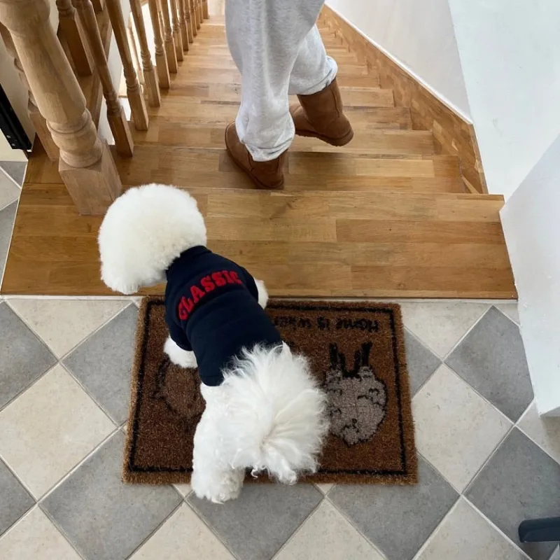 Fashion Winter Dog Clothes Pet Warm Puppy Coat Dog Hoodies Letter Pullover Pet Clothing French Bulldog Puppy Sweater Shirt pet clothes