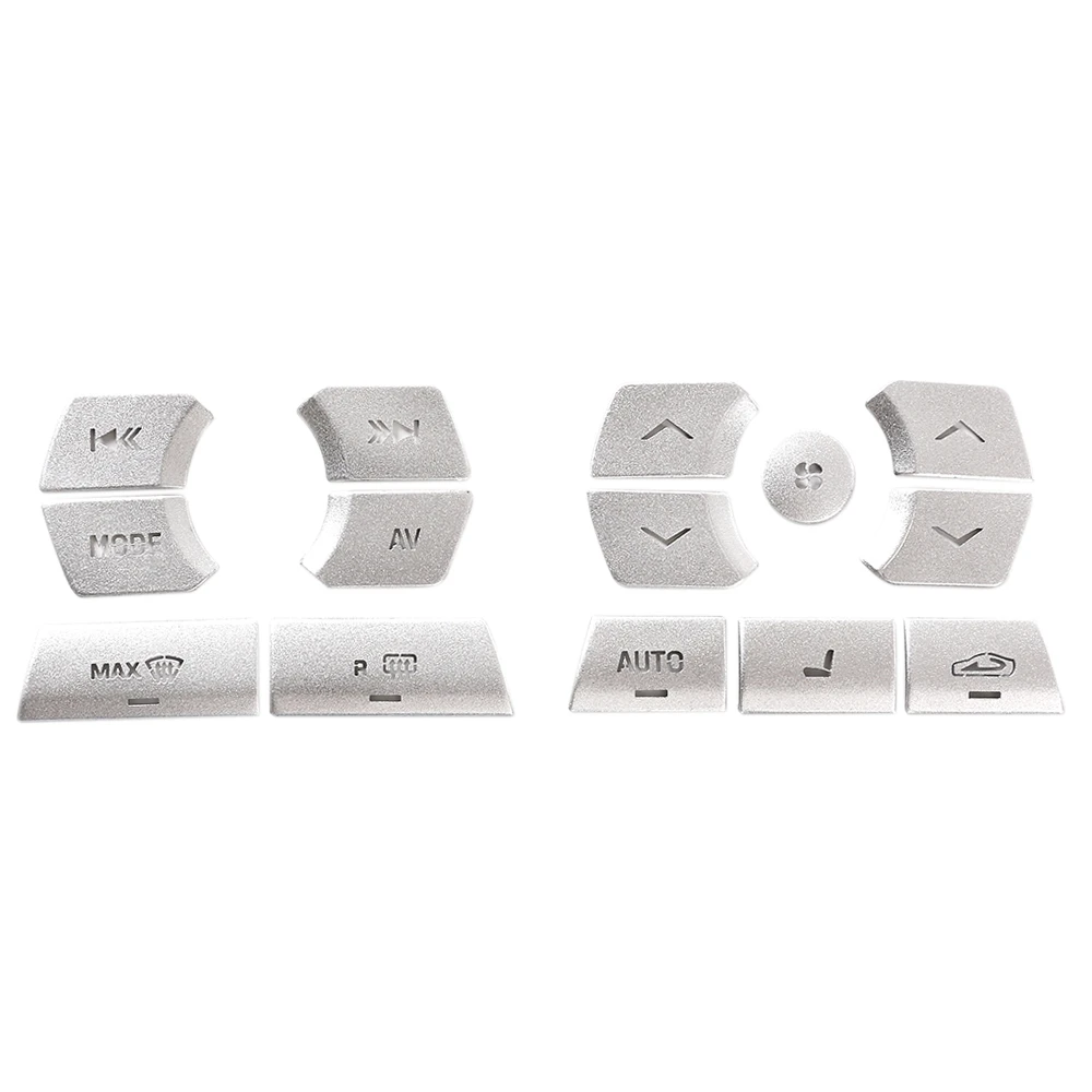 15Pcs Car Central Control Multimedia Button Cover Sticker Pulsante Aria Condizionata Trim Cover Per Jaguar Xf 2012-2015
