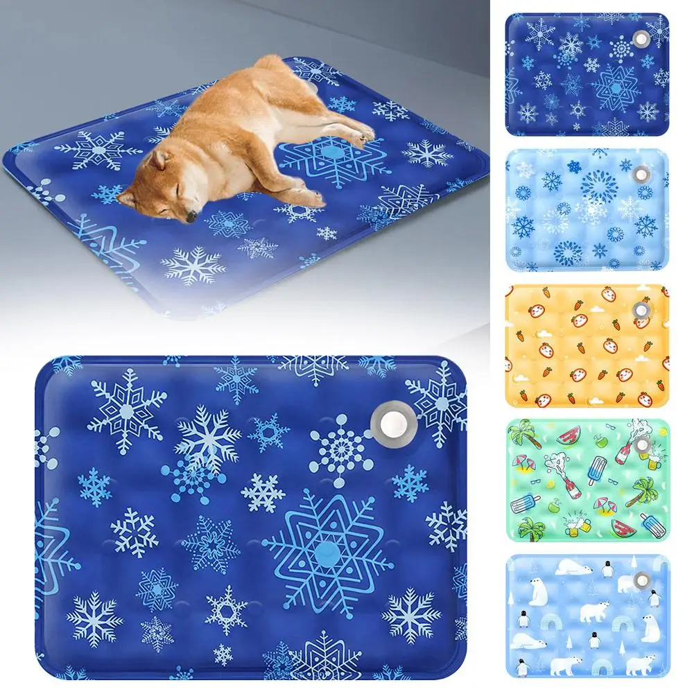 Dog Cooling Mat Pet Cooling Mat Pad Summer Cooling Dog Cold Mat Kitten Pet Ice Silk Mat S/M/L