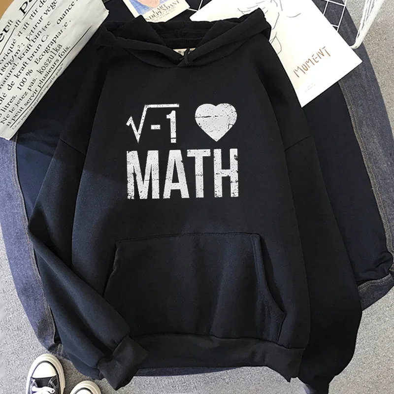 I Heart Math Graphic Print Hoodies Y2K Fashion Men Women Pullover Sweatshirt Autumn Winter Individual Hip Hop Streetwear Tops fashion wave point printed hoodies women street style hip hop hoody autumn loose fleece clothing comfortable pullover sweatshirt