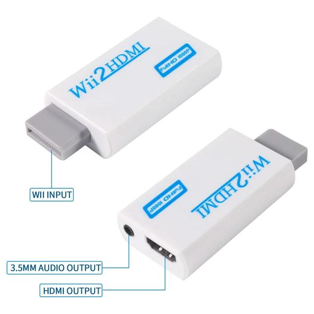 Wii to HDMI Converter 1080P for Full HD Device Wii HDMI Adapter with 3,5mm  Audio Jack&HDMI Output for Nintendo Wii/ Wii U/HDTV - AliExpress