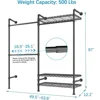 Industrial Pipe Clothes Rack Wall Mounted Clothing Rack for Hanging Clothes, Expandable Garment Rack Heavy Duty Wardro 5