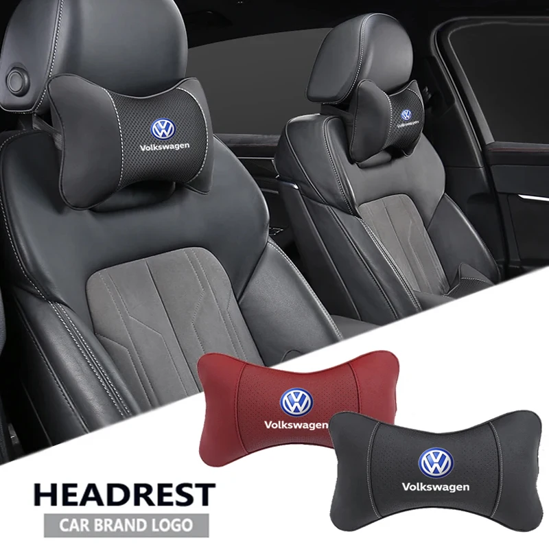 Car Pillow Car Headrest Memory Foam Pillow Car Neck Pillow for Volkswagen Jetta Golf Passat Polo Tiguan Arteon Touareg Taigo Caddy 1Pcs Car Interior Headrest Seat Head Support Neck Pillow