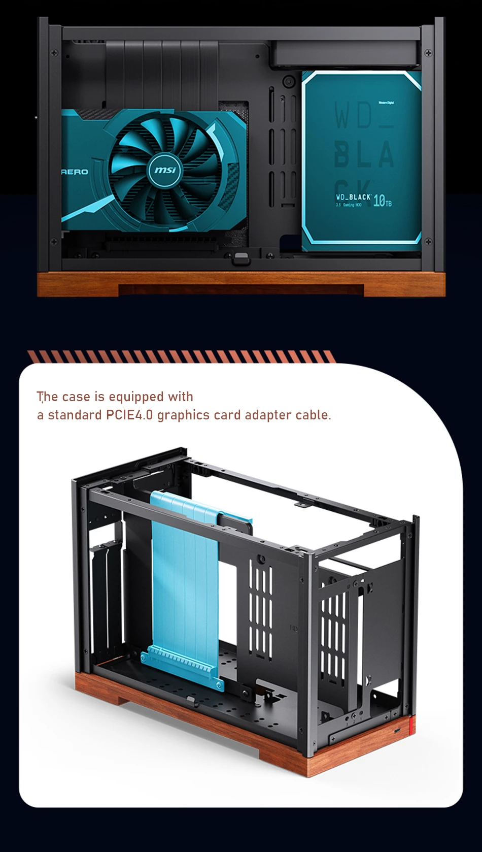 Jonsbo T9 Корпус ITX из алюминиевого сплава Компьютерный