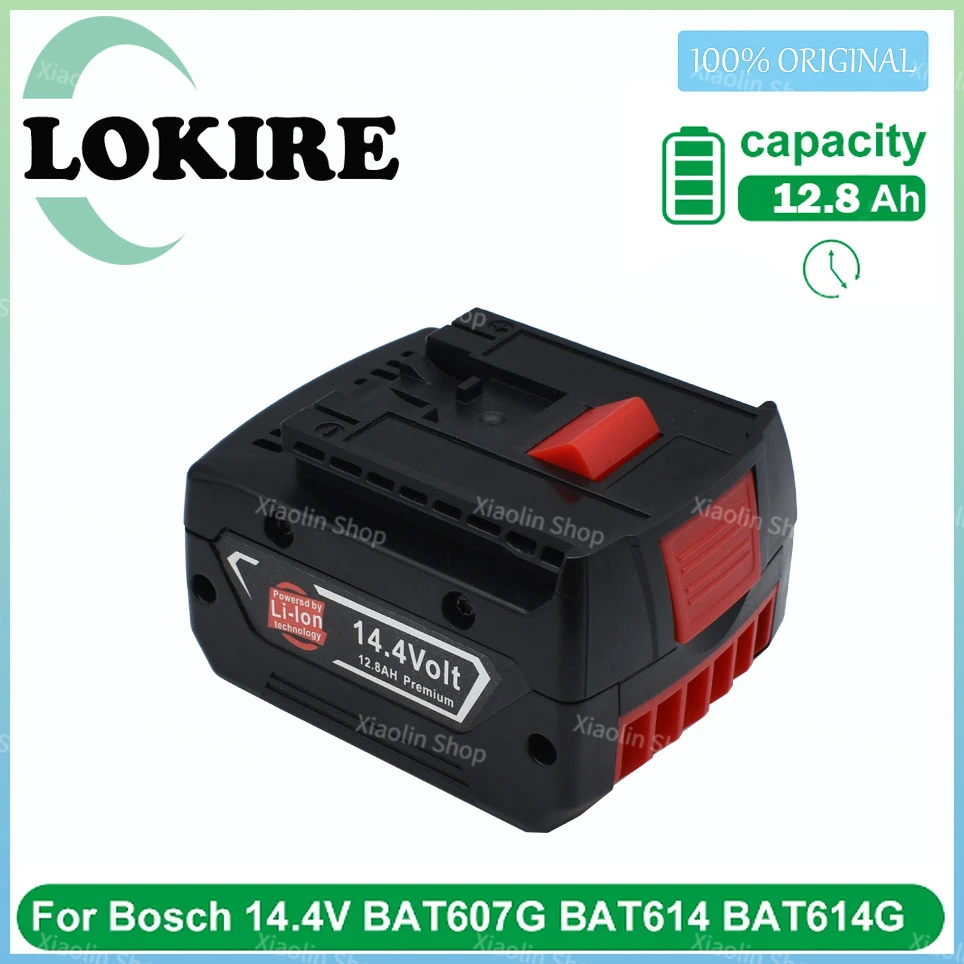 

For BOSCH 14.4V 12.8AH Rechargeable Li-ion Battery Cell Pack for BOSCH Cordless Electric Drill Screwdriver BAT607G BAT614G