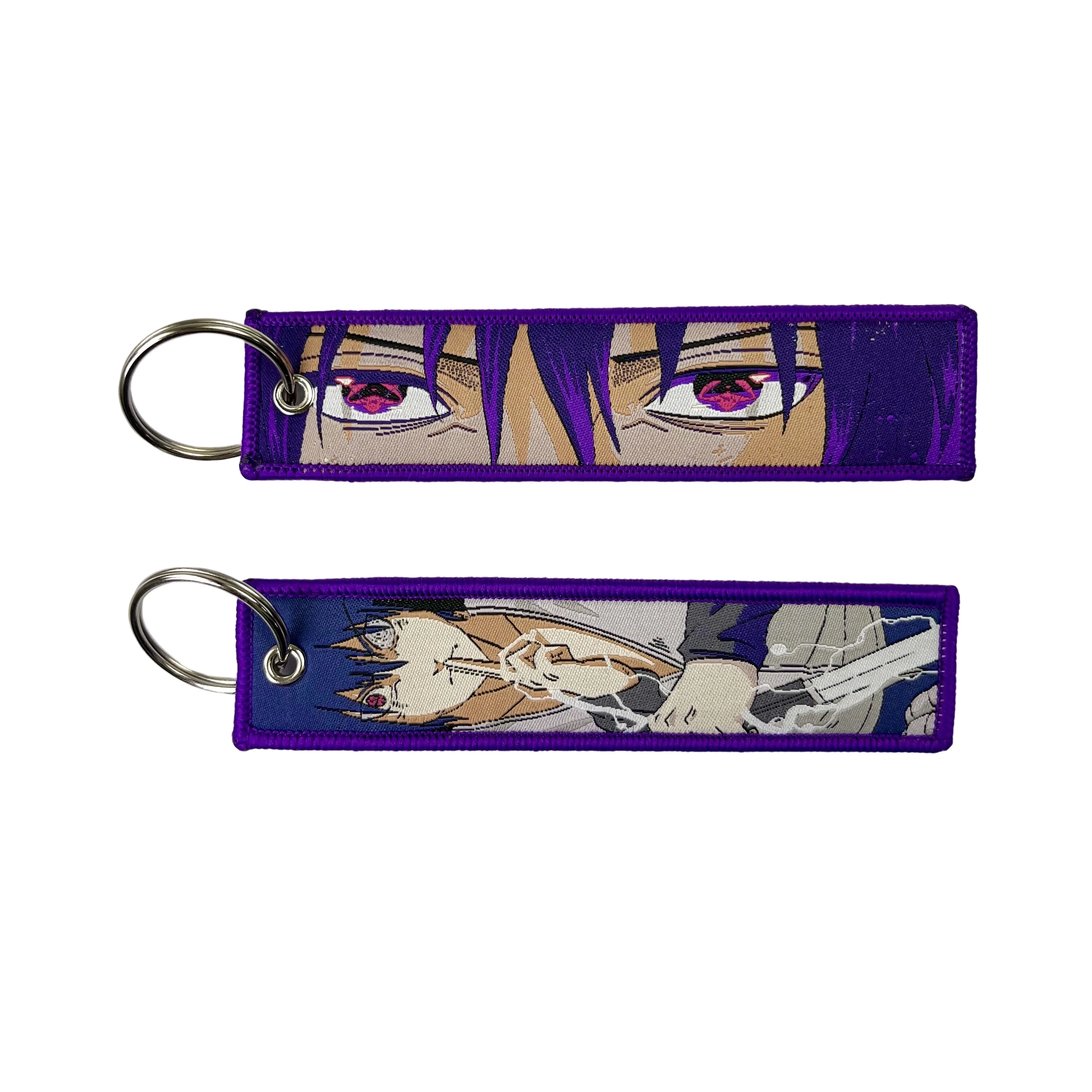 Vintage Cartoon Anime Keychain Embroidered Key Tag Accessory