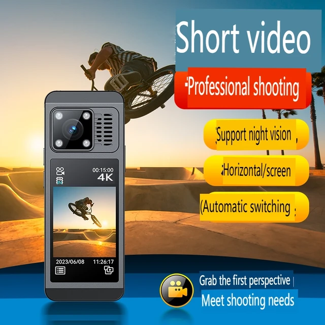 4K WiFi Action Camera，360 Degree Panoramic Thumb Sport Camera，Motorcycle Riding Stabilization Bodycam Wearable Video Camera 3