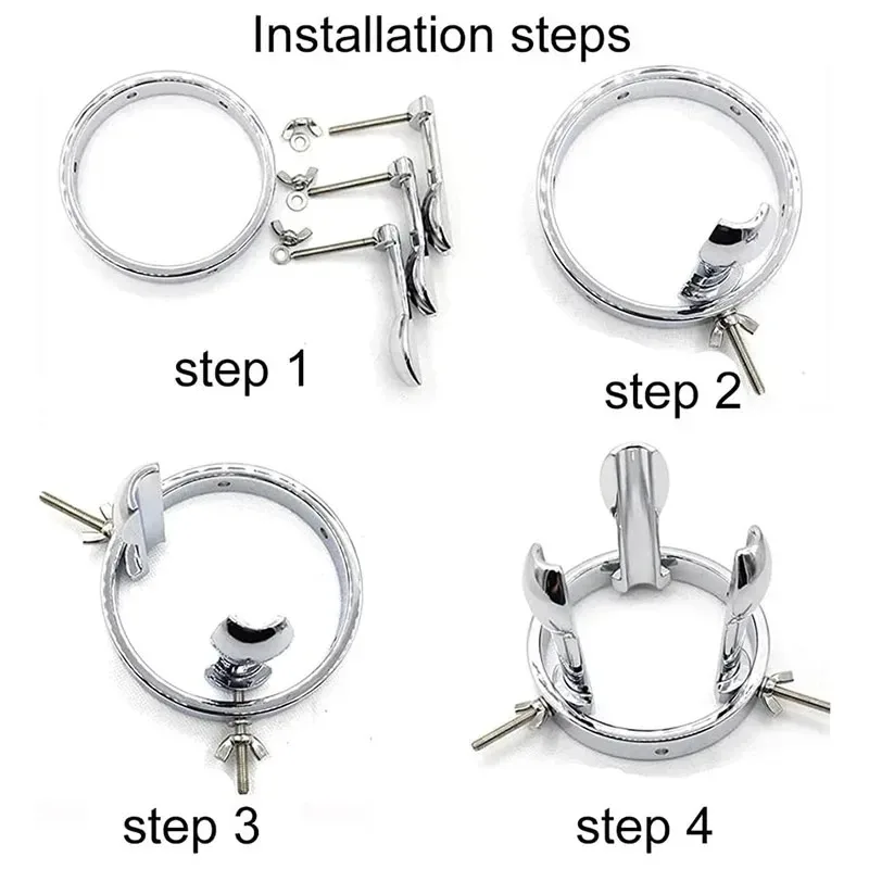 Metal Anal Expander Adjustable Anal Dilator SM Sex Toys for Men Women Vaginal Stretcher Smooth Tapered Plug for Easy Insert