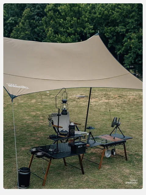 Goout Springhill IGTテーブルセット Springhill-屋外igtテーブル,アルミニウム合金,2ユニットの拡張