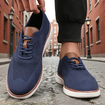 أحذية رياضية رجالية بتصميم شبكي قابل للتنفس، أحذية كاجوال مريحة وخفيفة الوزن ومريحة للمشي اليومي والسفر، أحذية Tenis Masculino