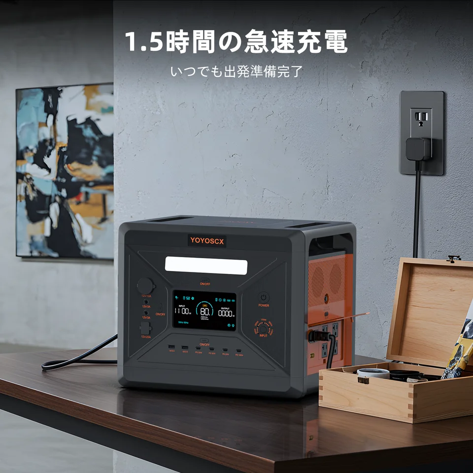 新品未開封　大容量 ポータブル電源 2300Wh　YOYOSCX G2500 YOYOSCX G2500 ポータブル発電所 2304Wh LiFePO4 バッテリー 2500W