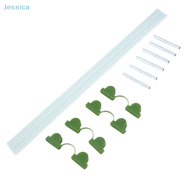 &hearts;Garden Plant Support Clips Set-Reusable Plastic Vine Clamps with Wire Stakes for Tomato, Cucumber & Climbing Plants