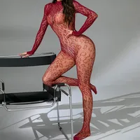 Exotischer Body-Overall, sexy Dessous, Netz-Bodystocking, Netz-Perspektive, Body, Porno-Kostüme, Fischernetz, Babydoll, Nachtwäsche 1