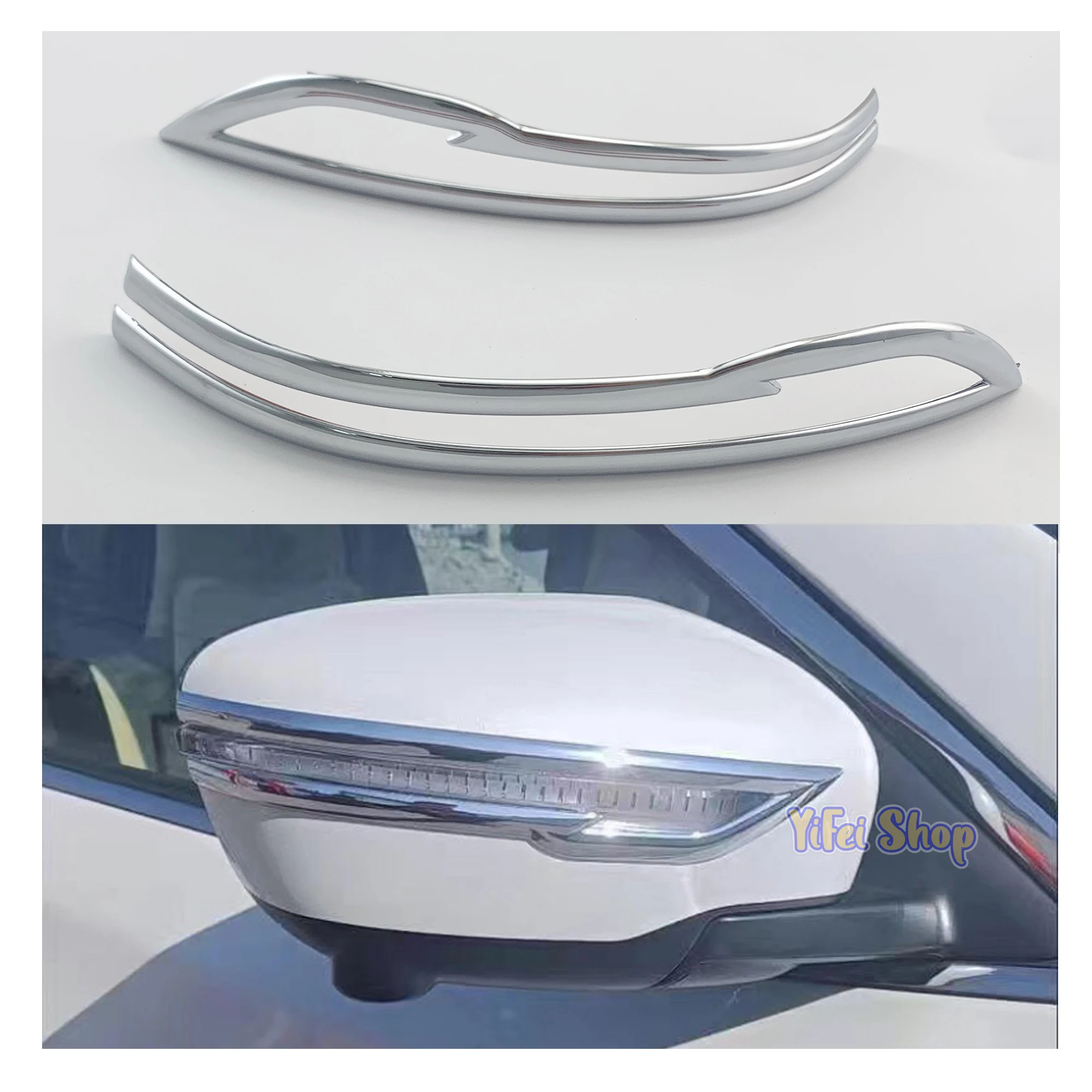 

2015 - 2020 For Nissan Navara Np300 X-trail Xtrail T32 Qashqai J11 Murano Chrome Car Accessories Plated Door Mirror Cover Trim