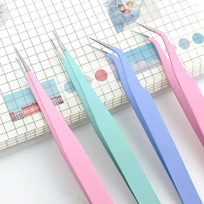 Scrapbook Sticker Macaron Tweezers Washi Tape Picking Multi-Tool DIY Stainless Scrapbooking Material Tools Tweezers For Eyelash diy scrapbooking accessories stationery supplies