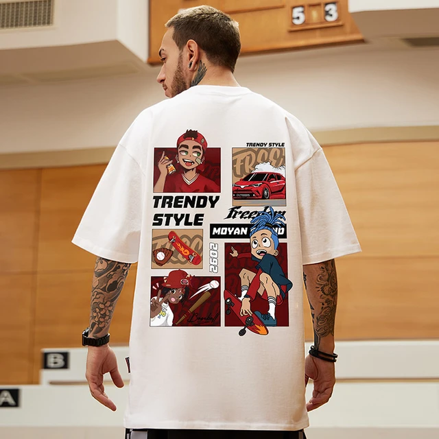 Summer Men Hip Hop Bear T-shirt 2022 Cartoon Casual Short Sleeve Tshirts  Street Fashion Tops Tees Japanese y2k T-shirt Clothes - AliExpress
