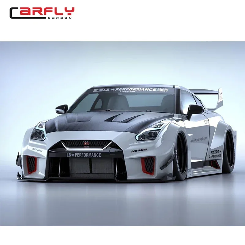 LB Style Car Carbon Fiber GTR R35 Body Kit for Nissa n GT-R custom - Image 5