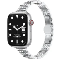 Bracelet mince en acier inoxydable pour bracelet de montre Apple Ultra 3 49mm 45mm 44 42 41 40 46mm mince pour iwatch série 11/10/9/8/7/6/5/4/SE 3 3