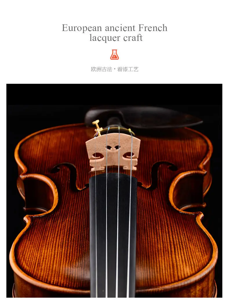 Christina Violin V07b 4/4 -1/8 stradivari 1716 Baroque Classical Style Professional examination Violin All handmade Violino