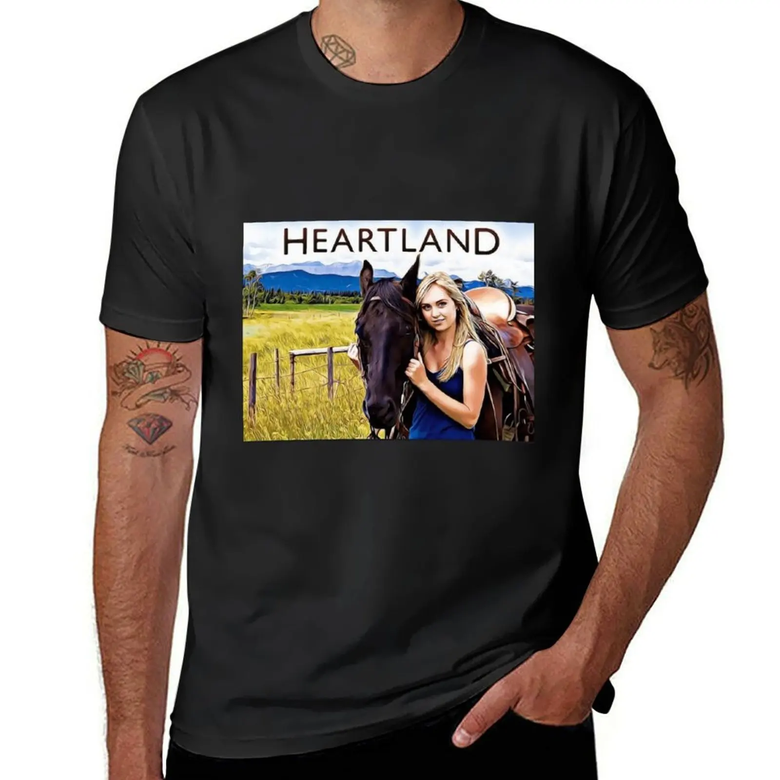 Heartland Ranch T-Shirt funnys Short sleeve tee Short sleeve tee men