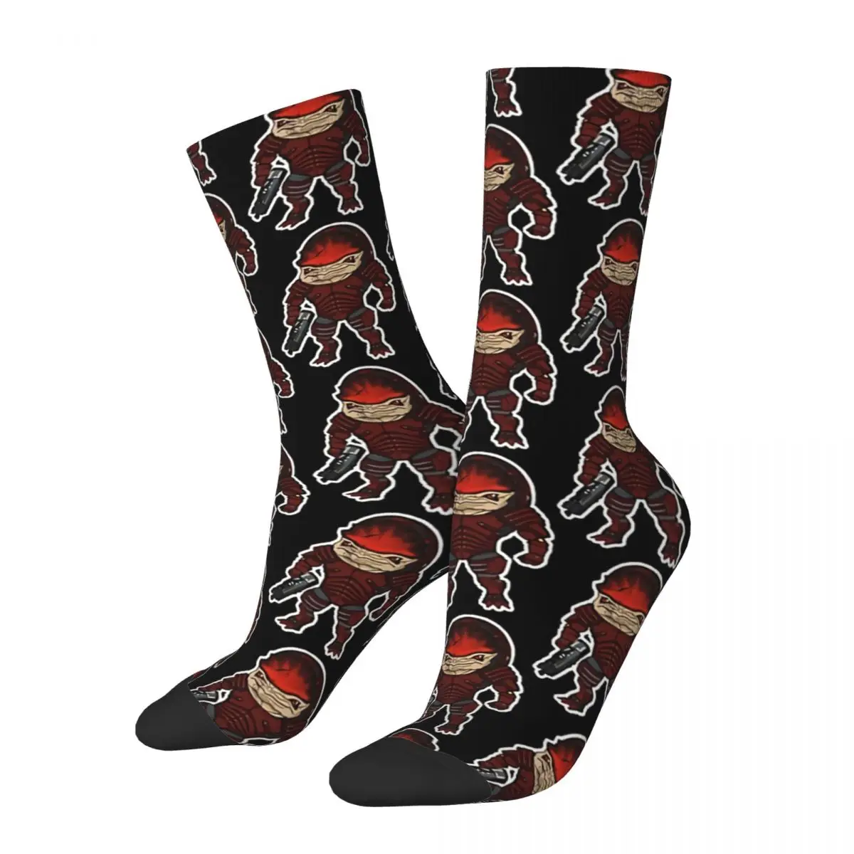 

Hip Hop Vintage Krogan Crazy Men's Socks Mass Effect Game Unisex Street Style Seamless Printed Funny Happy Crew Sock Boys Gift