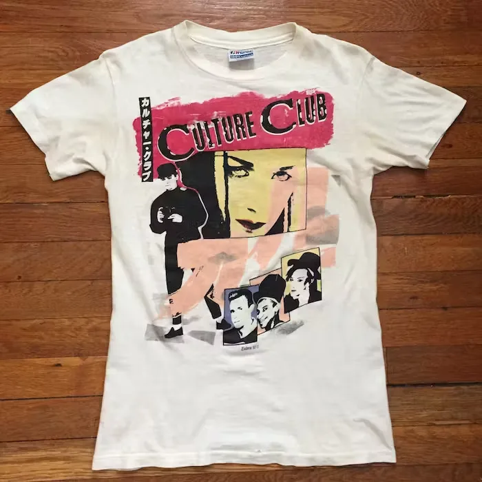 Rare Culture Club Boy George 1983 S-234Xl Shirt White Unisex Gift Fans Nd2093 Maniche Lunghe