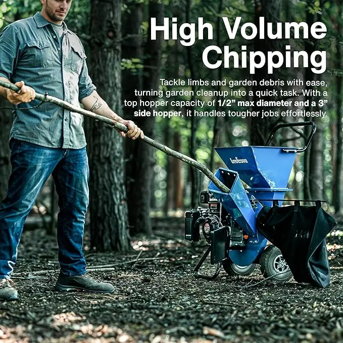 Wood Chipper Shredder Mulcher Super Heavy Duty 7HP 3 in 1 Multi-Function 3