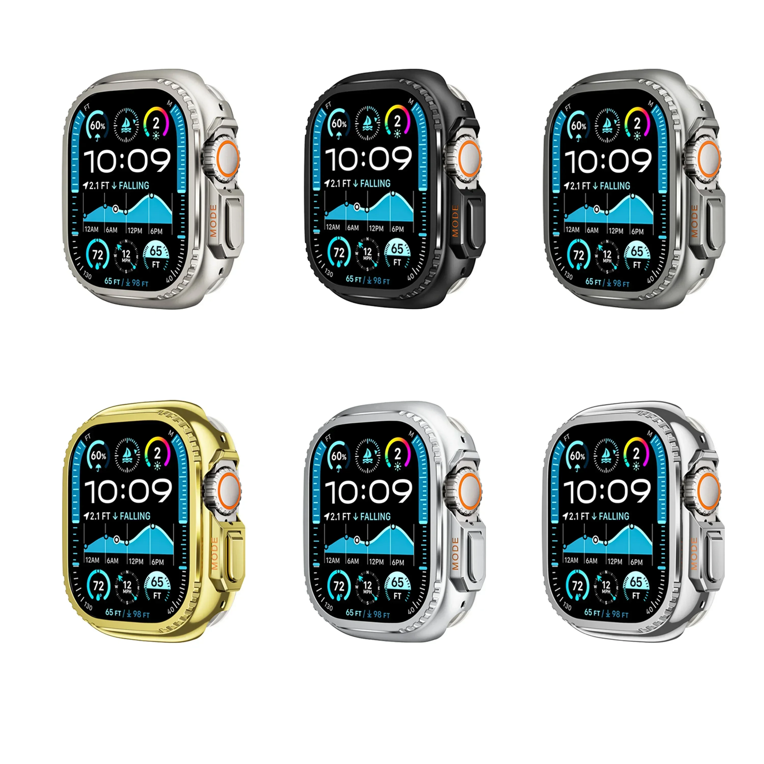 Premium Aluminum Metal Watch Protector Case - Durable Bumper Frame Cover