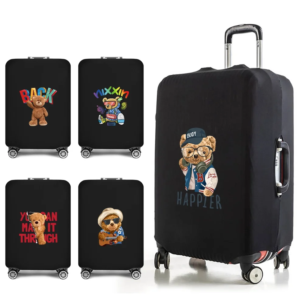 Protective Traveling Luggage Cover Thicker Travel Accessory Luggage Case Anti-Dust Covers 18-32 Inch Bear Print Suitcase luggage cover