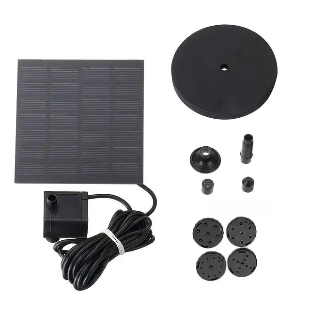 1Pc Napelemes Panel Power Water Szökőkút 7V 1,5W 200L/H Vízszivattyú Akváriummedence Kerti Tó Úszó Merülő Szivattyú - Image 2