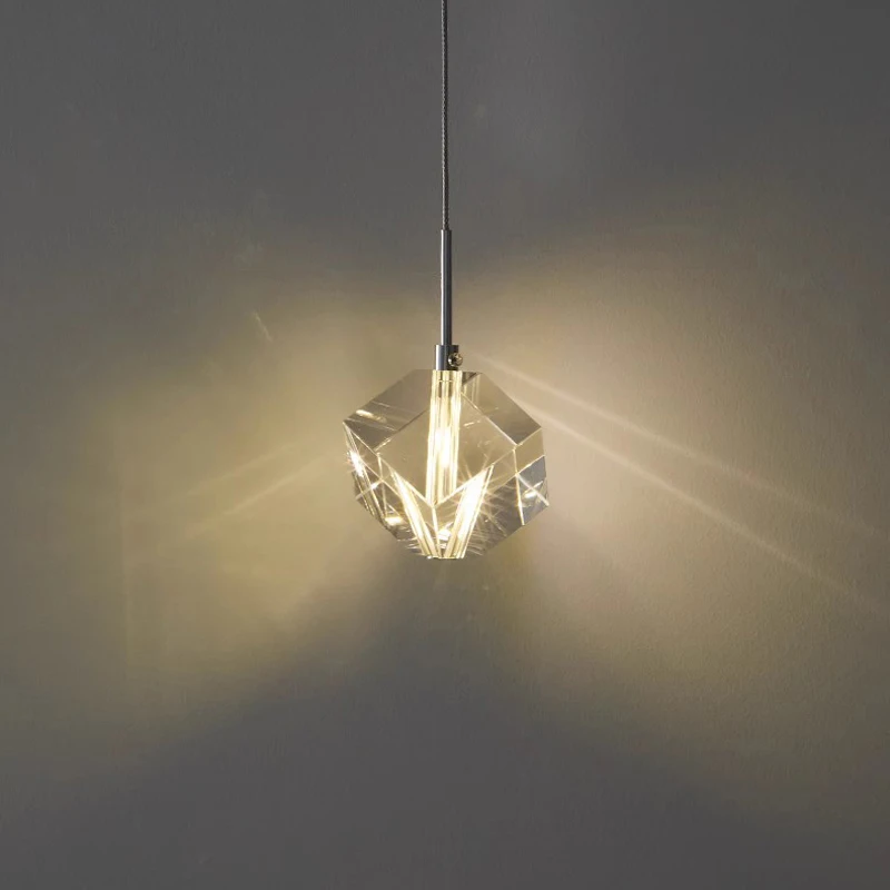 Bedroom Bedside Crystal Pendant Lamps Nordic Restaurant Bar Desk Study Chandelier Modern Adjustable Small Hanging Lights pendant lights pendant lamp chandelier lighting vintage pendant lights