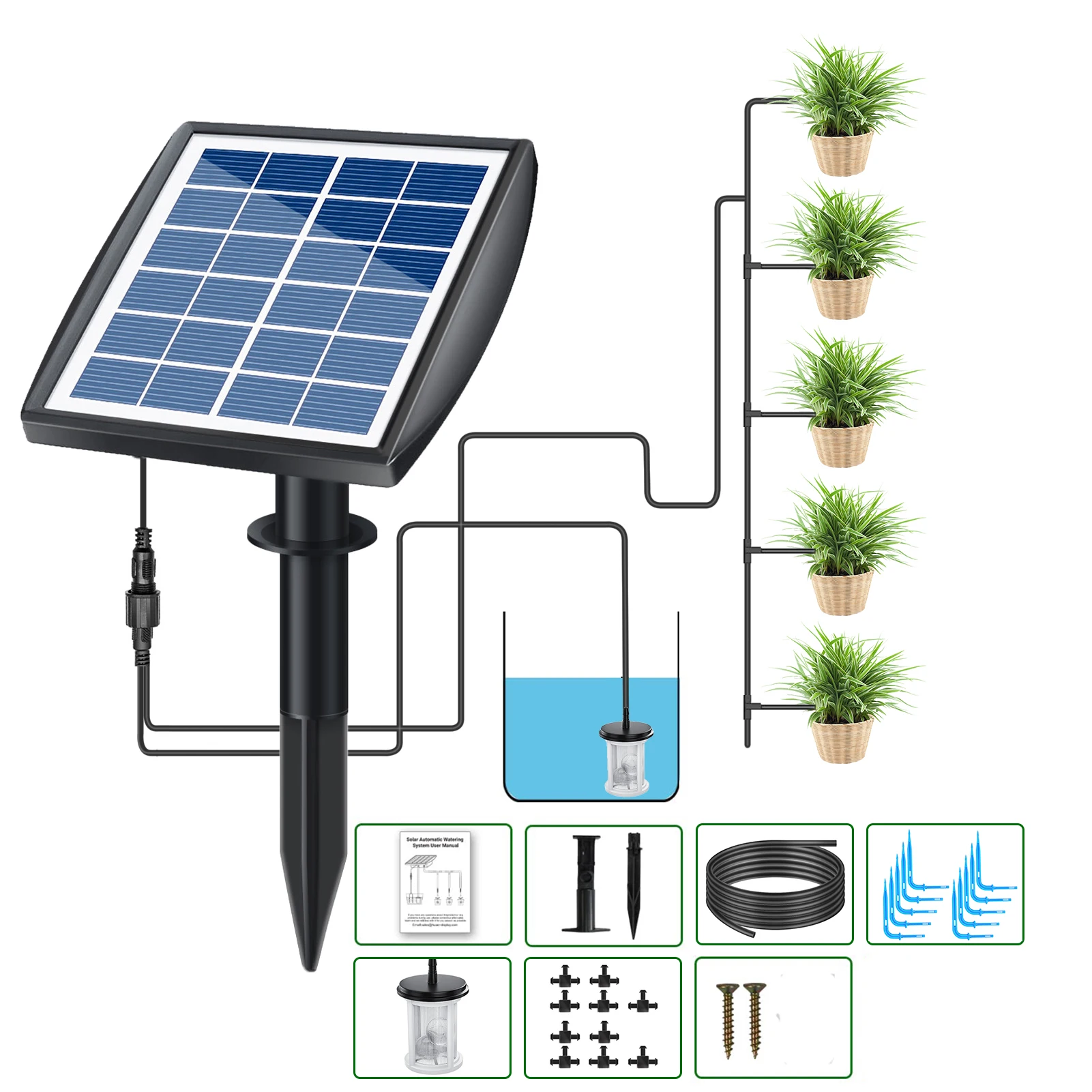 Solar Auto Watering System Solar Powered Automatic Drip Irrigation Kit