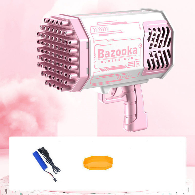 Sales Electric Bubble Gun 64 Holes Machine Automatic Blower Soap Bubbles Magic Bubble for Bathroom Outdoor Toys For Children